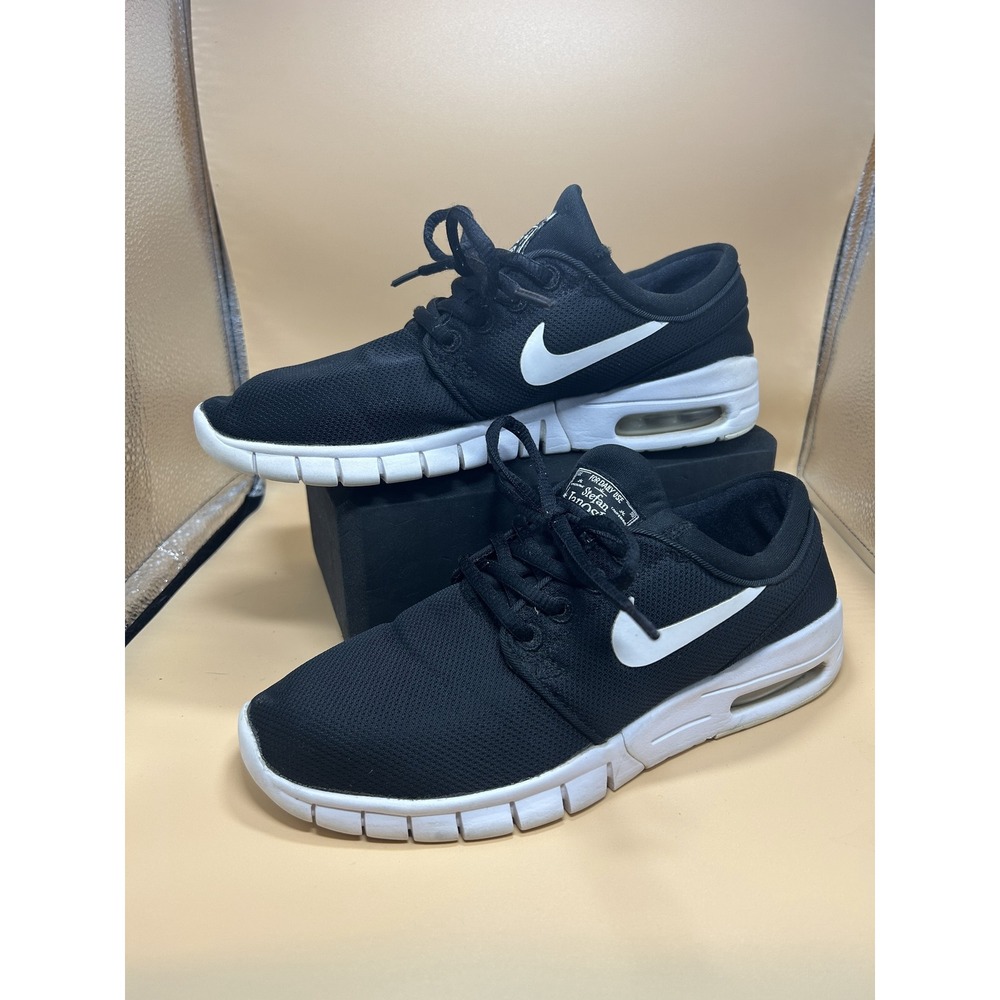 Nike Stefan Janoski Skateboarding Shoes Sneakers Black White Low Top